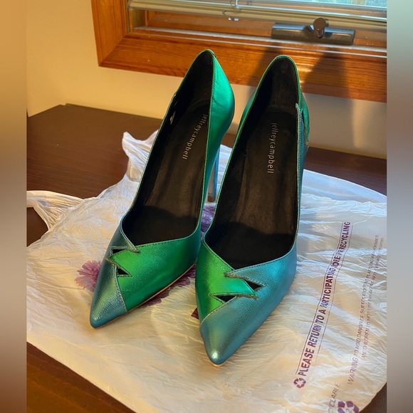 New Jeffrey Campbell Green Blue Stiletto Heels US6 - Picture 2 of 10